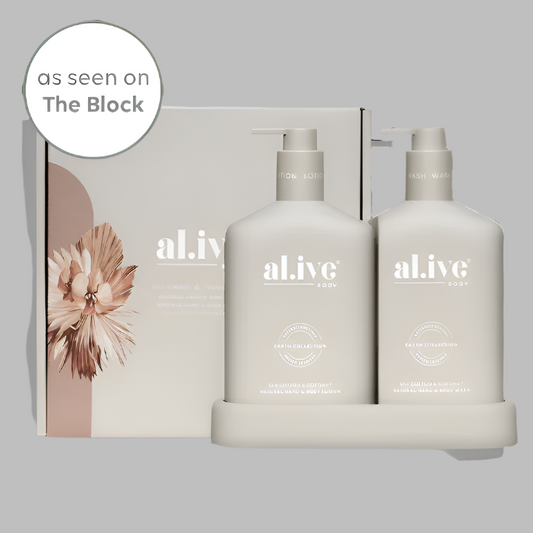 al.ive - Sea Cotton and Coconut Wash & Lotion Duo with Tray